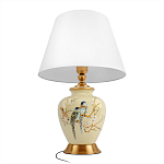 Настольная лампа бежевая с изображением птиц Slip Away варинант исполнения - 3 | Loft Concept в Твери