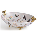 Белое фарфоровое блюдо с изображением бабочек Eden Garden варинант исполнения - 4 | Loft Concept в Твери