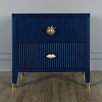 Тумба прикроватная с двумя ящиками Elsa Dreams Blue варинант исполнения - 5 | Loft Concept в Твери