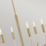 Люстра с 6-ю лампами на тонких изогнутых рожках в современном стиле Feiss варинант исполнения - 6 | Loft Concept в Твери