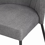 Стул серый с широкой закругленной спинкой Chair Gray Attractive варинант исполнения - 7 | Loft Concept в Твери