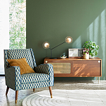 ТВ-тумба из ореха с плетеным декором Eland Wooden Wicker TV Stand варинант исполнения - 4 | Loft Concept в Твери