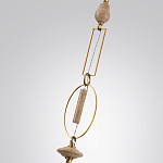 Подвесной светильник со стеклянным плафоном и декоративной вставкой из текстурного камня Tectona  варинант исполнения - 6 | Loft Concept в Твери