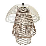 Подвесной светильник Beige Gold Mesh Tube Lampshade Hanging Lamp варинант исполнения - 4 | Loft Concept в Твери