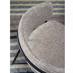 Стул полукруглый с каркасом из металла и мягким сиденьем и спинкой Soft Chenille варинант исполнения - 7 | Loft Concept в Твери