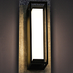 Уличный настенный светильник прямоугольный с чёрной рамкой Geometric Glow варинант исполнения - 2 | Loft Concept в Твери