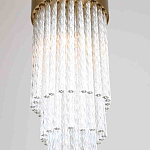 Подвесной светильник с прозрачными стеклянными подвесками и металлическим основанием Nembus варинант исполнения - 3 | Loft Concept в Твери