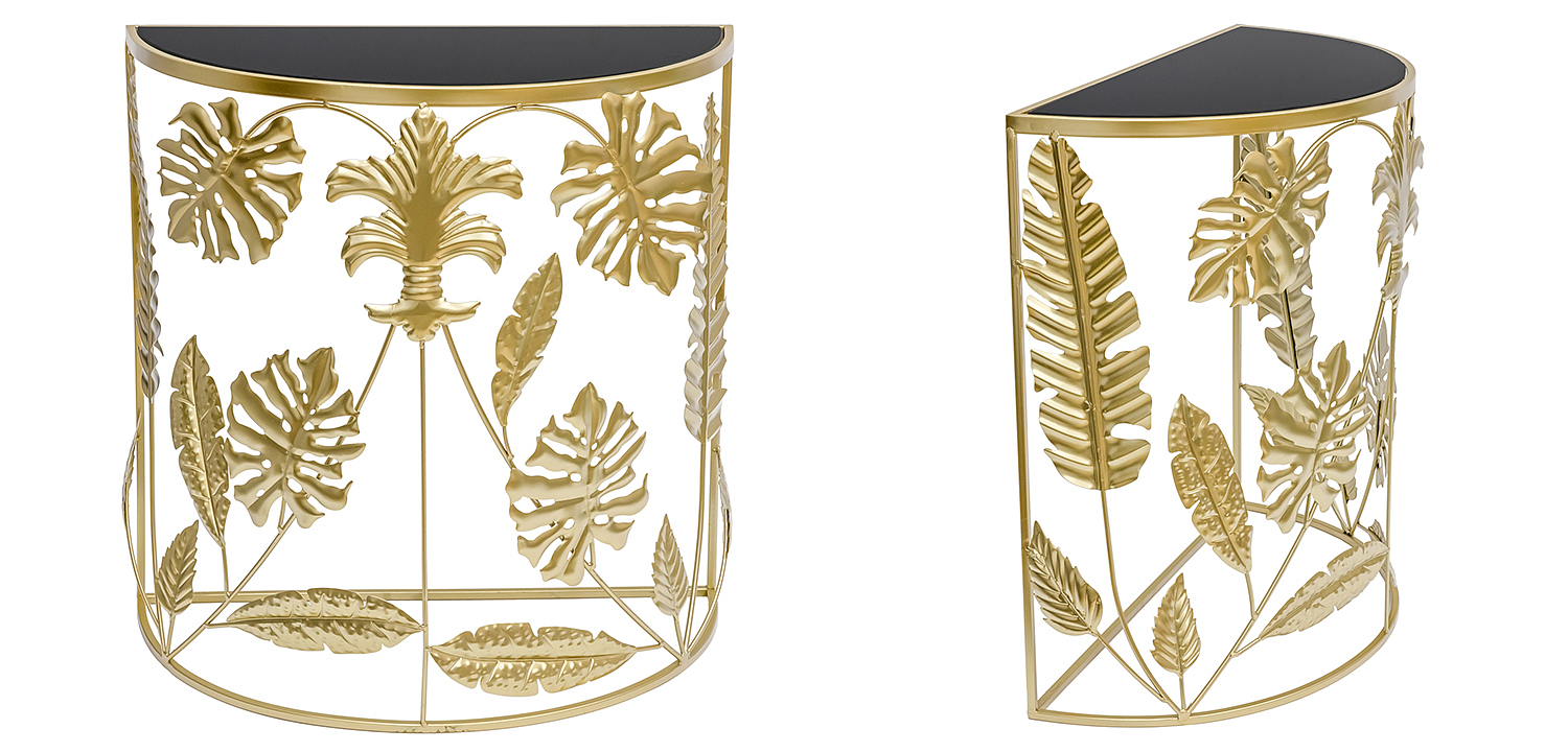 Консоль Tropical Gold Leaves Console Консоль Tropical Gold Leaves Console - Loft-Concept в Твери