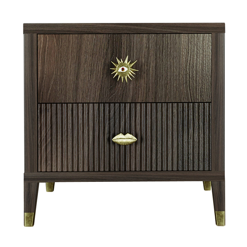 Тумба прикроватная с двумя ящиками Elsa Dreams Walnut Орех в Твери | Loft Concept 