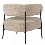 Кресло полукруглое мягкое с буклированной обивкой Armchair with Boucle Upholstery варинант исполнения - 1 | Loft Concept в Твери