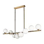Люстра на штанге с 8-ю белыми шарообразными плафонами Bubble Chandelier варинант исполнения - 2 | Loft Concept в Твери
