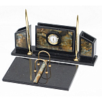 Настольный письменный набор из камня офиокальцит и змеевик Successful Leader варинант исполнения - 2 | Loft Concept в Твери