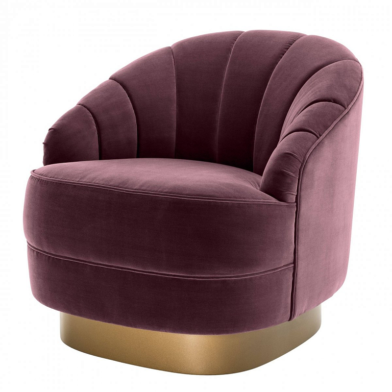 Кресло Eichholtz Chair Hadley Purple Сливовый матовое золото Кресло Eichholtz Chair Hadley Purple Сливовый матовое золото в Твери | Loft Concept