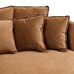 Кушетка круглая с обивкой из велюра коричневая Milky Brown Chair варинант исполнения - 6 | Loft Concept в Твери