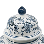Ваза с крышкой и бело-синим цветочным узором Blue & White Ornament  варинант исполнения - 3 | Loft Concept в Твери
