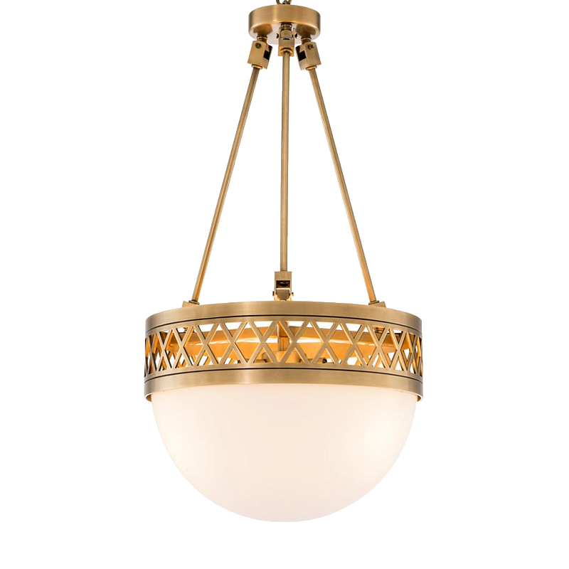 Люстра Chandelier Bistroquette Латунь Античная полированная Белый Люстра Chandelier Bistroquette Латунь Античная полированная Белый в Твери | Loft Concept