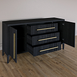 Буфет Primo с тремя ящиками и двумя фасадами Черный дуб варинант исполнения - 6 | Loft Concept в Твери