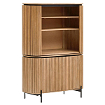 Буфет высокий из дерева манго и металла с открытыми полками и 2-мя дверцами Toinette варинант исполнения - 1 | Loft Concept в Твери