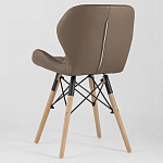 Стул с коричневым сиденьем из экокожи JEROEN варинант исполнения - 5 | Loft Concept в Твери