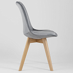 Стул с мягким велюровым сиденьем Arvika Grey варинант исполнения - 2 | Loft Concept в Твери