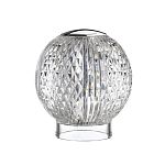Настольная лампа с прозрачным шарообразным плафоном на цилиндрической подставке Crystal Globule варинант исполнения - 5 | Loft Concept в Твери