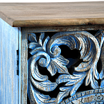 Комод с резным фасадом Blue Carved Chest of Drawers варинант исполнения - 4 | Loft Concept в Твери