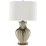 Настольная лампа фарфоровая с тканевым абажуром Caramel  варинант исполнения - 2 | Loft Concept в Твери