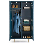 Шкаф двухдверный Scale Ornament Blue Wardrobe варинант исполнения - 7 | Loft Concept в Твери