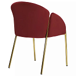 Стул бордовый на золотистых ножках Burgundy Chair варинант исполнения - 3 | Loft Concept в Твери