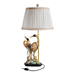 Настольная лампа с абажуром и основанием в виде двух цапель Porcelain Heron Lamp варинант исполнения - 2 | Loft Concept в Твери