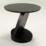 Дизайнерский журнальный столик чёрный с круглой столешницей Arycy варинант исполнения - 8 | Loft Concept в Твери