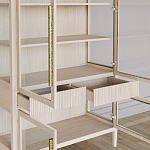 Витрина Primo со стеклянными фасадами и буфетом шпон Светлый дуб варинант исполнения - 7 | Loft Concept в Твери