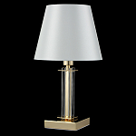 Настольная лампа с белым тканевым абажуром в форме конуса Laurent варинант исполнения - 8 | Loft Concept в Твери