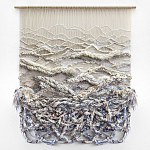 Дизайнерское современное текстильное панно Жемчуг варинант исполнения - 2 | Loft Concept в Твери