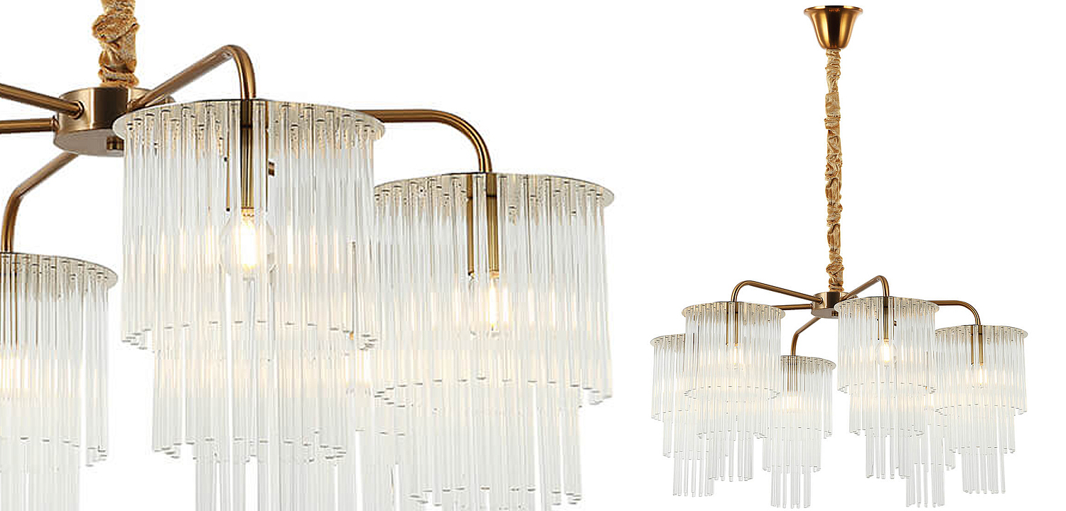 Люстра Harrison Chandelier gold 6 lamp Люстра Harrison Chandelier gold 6 lamp - Loft-Concept в Твери