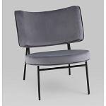 Мини-кресло District Lounge велюр серый варинант исполнения - 1 | Loft Concept в Твери