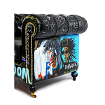 Кресло "Баския и Уорхол" Basquiat Warhol graffiti chair натуральная кожа варинант исполнения - 3 | Loft Concept в Твери