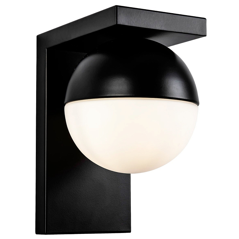 Бра с плафоном в виде шара Ponzio Flos Black Sphere Wall Lamp Черный Белый Бра с плафоном в виде шара Ponzio Flos Black Sphere Wall Lamp Черный Белый в Твери | Loft Concept