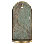 Настенный светильник зеленого цвета с бронзовой рамкой овальной формы с полкой Herbarium  варинант исполнения - 2 | Loft Concept в Твери