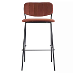 Стул барный с широкой полукруглой спинкой Chair Smooth Shapes варинант исполнения - 1 | Loft Concept в Твери