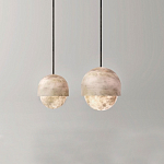 Подвесной светильник светодиодный с плафоном сферической формы Stone Helios варинант исполнения - 2 | Loft Concept в Твери