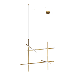 Люстра с 6-ю  пересекающимися цилиндрическими плафонами на тонких тросах Trumpet tube варинант исполнения - 6 | Loft Concept в Твери