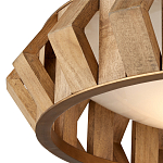 Люстра круглая из толстых деревянных реек Wooden Slats варинант исполнения - 1 | Loft Concept в Твери