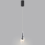 Подвесной светильник с черной металлической основой и рельефным плафоном Glass Pod варинант исполнения - 9 | Loft Concept в Твери