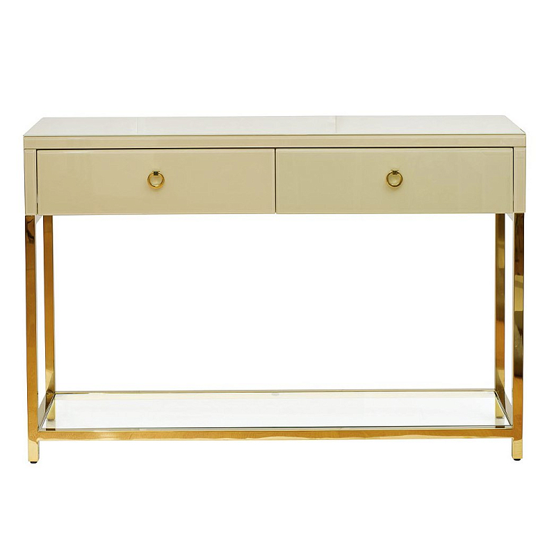 Консоль White Gold Console Золотой Бежевый Консоль White Gold Console Золотой Бежевый в Твери | Loft Concept