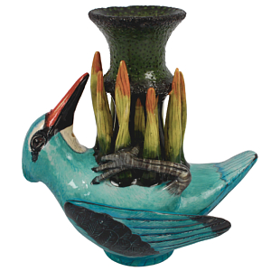 Ваза Голубая Птичка Woodland Kingfisher Vase
