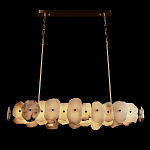 Подвесной светильник с фигурными элементами из белого алебастра Cryptocrystalline Stone варинант исполнения - 4 | Loft Concept в Твери