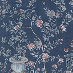 Обои ручная роспись Houghton Dark Blue варинант исполнения - 4 | Loft Concept в Твери
