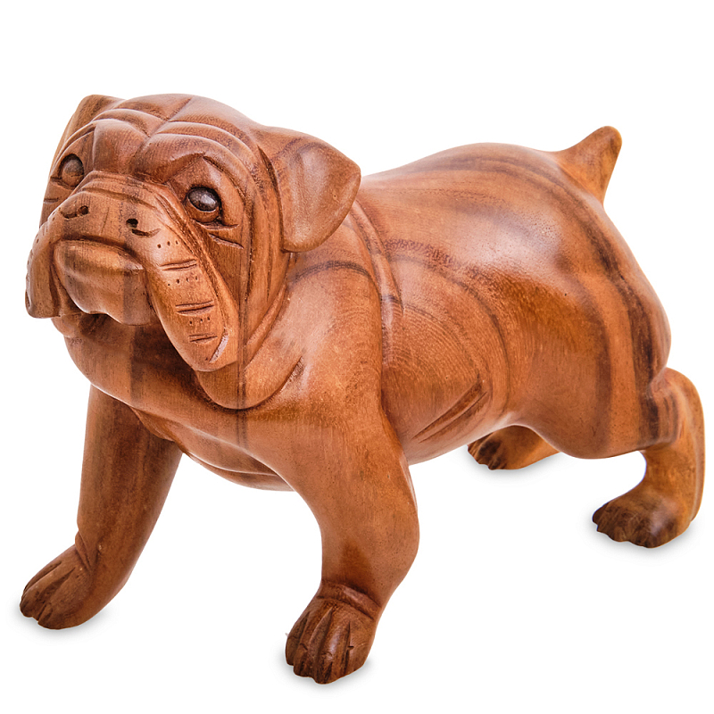 Статуэтка деревянная в виде собаки Balinese Dog 2 Коричневый в Твери | Loft Concept 