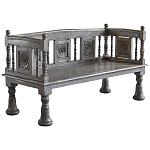 Деревянная скамья из массива манго Casco Grey Mango Bench варинант исполнения - 1 | Loft Concept в Твери